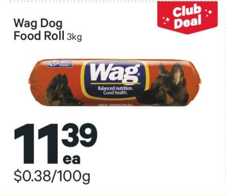 Wag Dog Food Roll 3kg