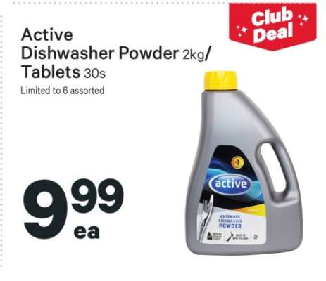 Active Dishwasher Powder 2kg/Tablets 30s