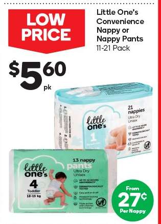 Little One's Convenience Nappy or Nappy Pants