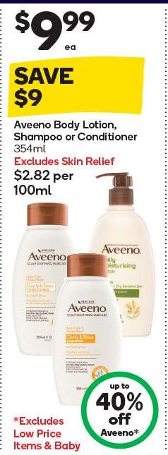Aveeno Body Lotion, Shampoo or Conditioner