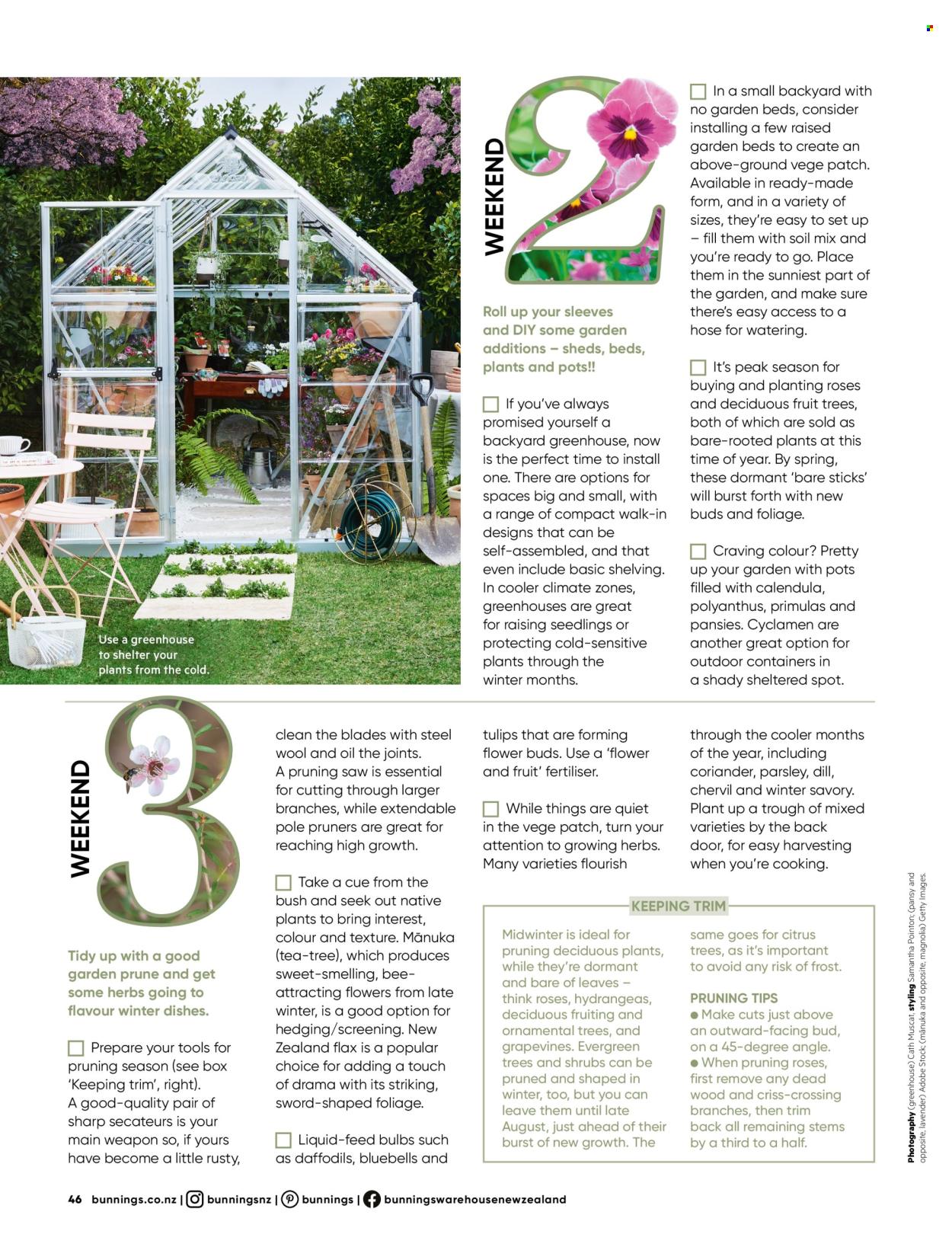 Bunnings Warehouse catalogue. Page 46