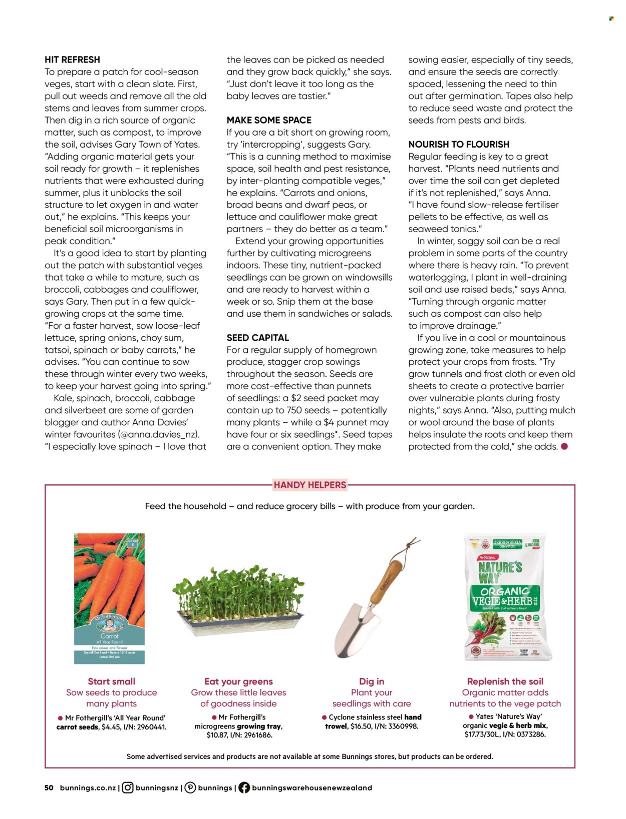 Bunnings Warehouse catalogue. Page 50