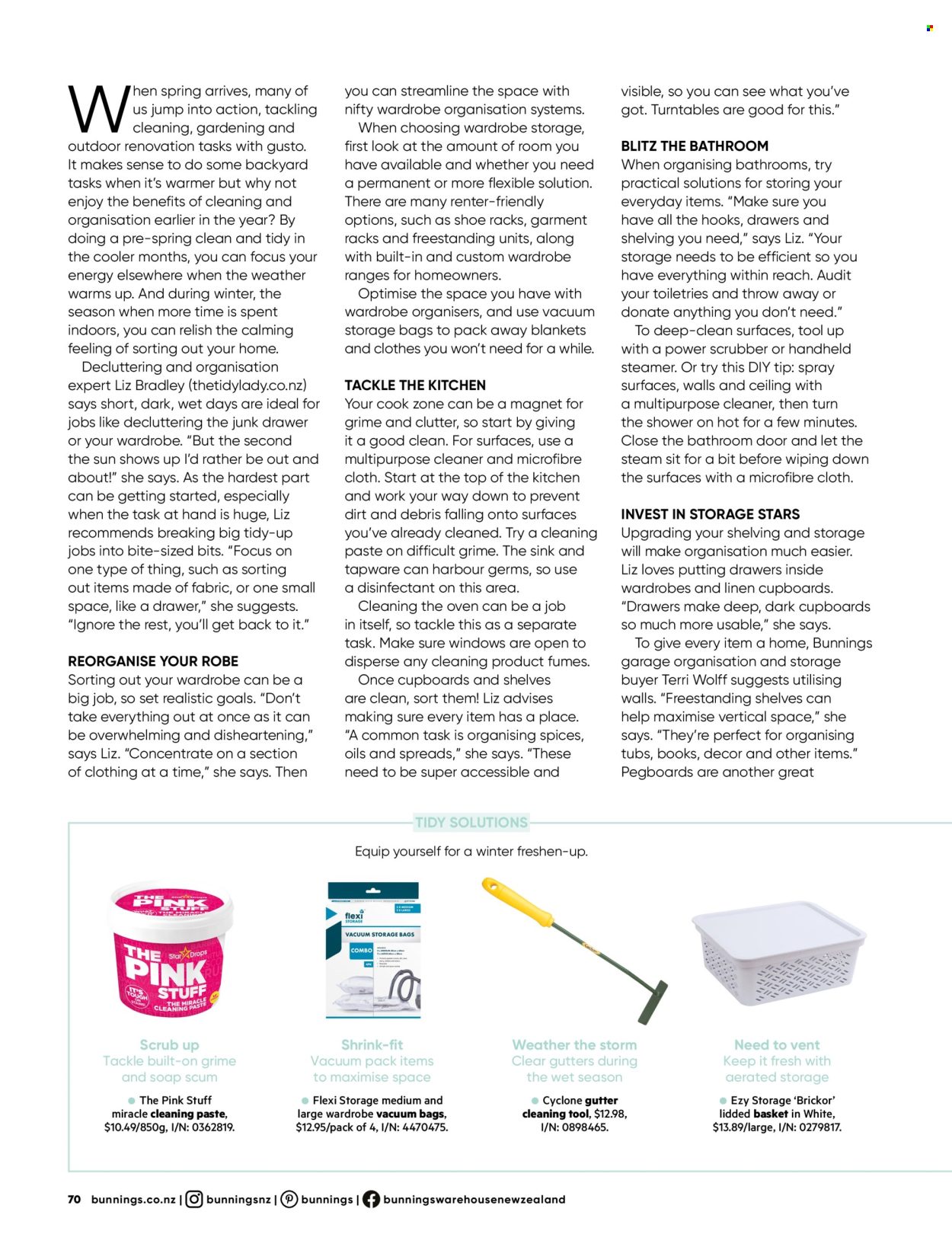 Bunnings Warehouse catalogue. Page 70