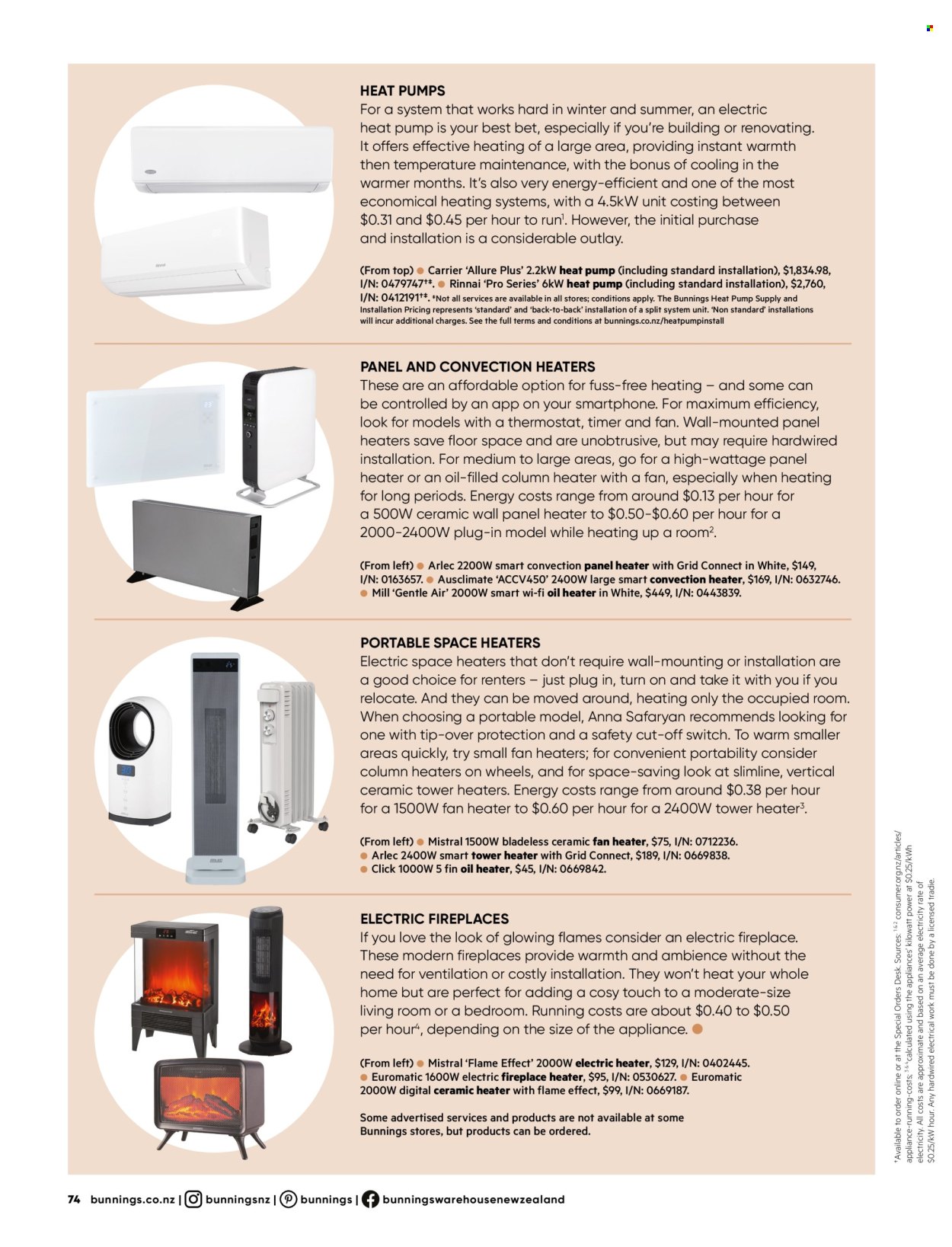 Bunnings Warehouse catalogue. Page 74