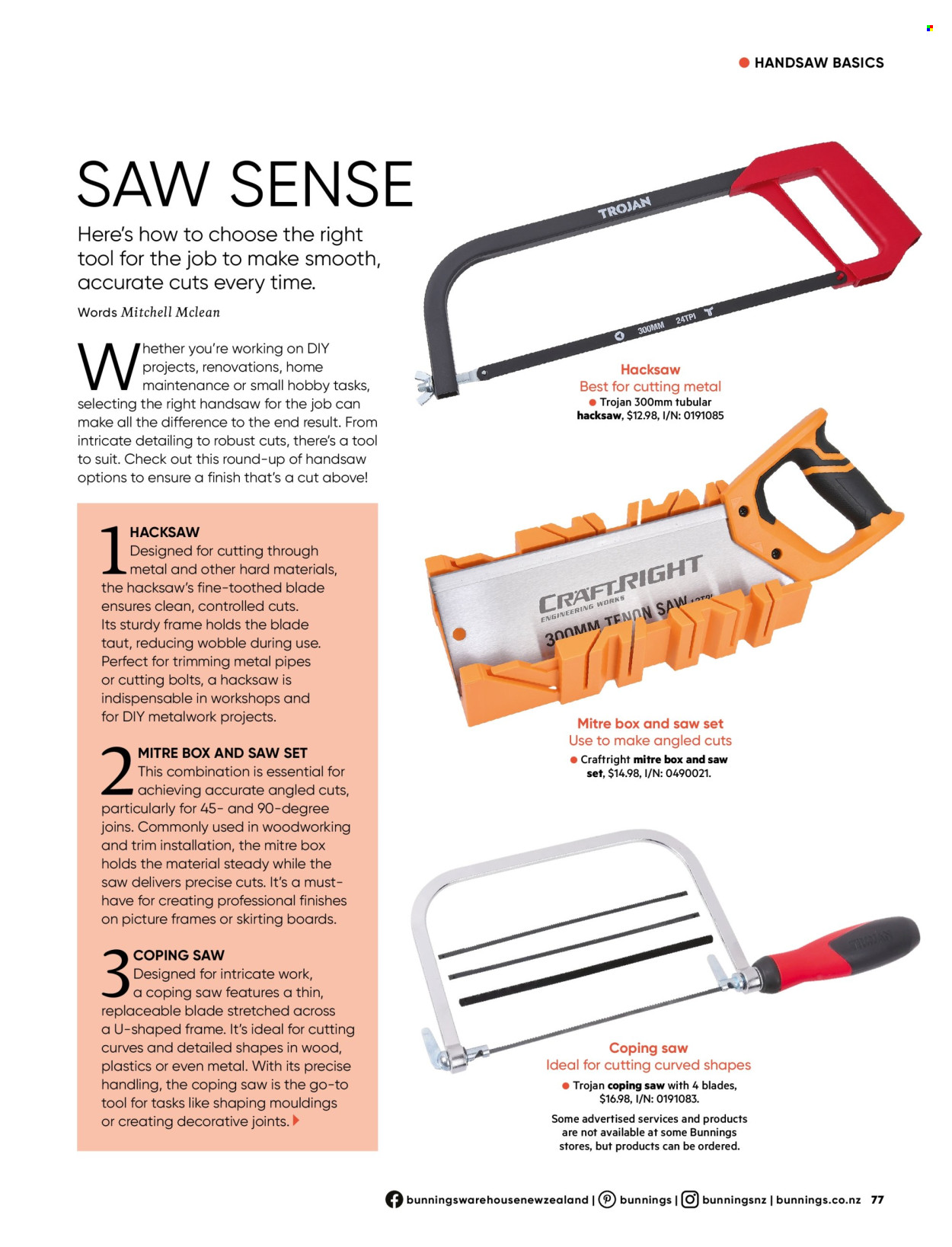 Bunnings Warehouse catalogue. Page 77