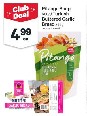 Pitango Soup 600g/Turkish Buttered Garlic Bread 345g