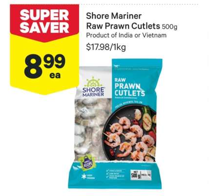 Shore Mariner Raw Prawn Cutlets