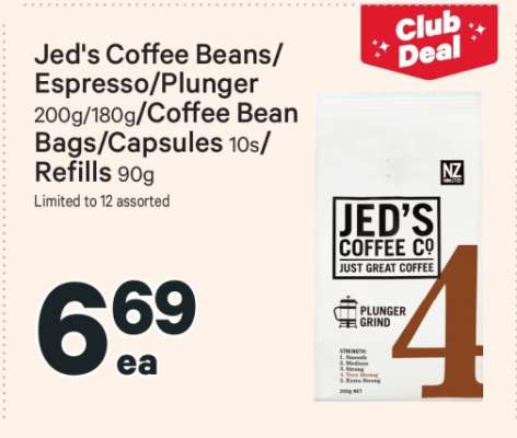 Jed's Coffee Beans/Espresso/Plunger