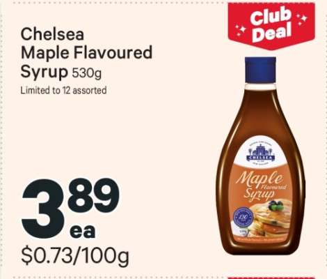 Chelsea Maple Flavoured Syrup