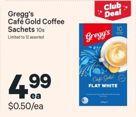 Gregg's Café Gold Coffee Sachets 10s