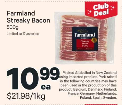 Farmland Streaky Bacon