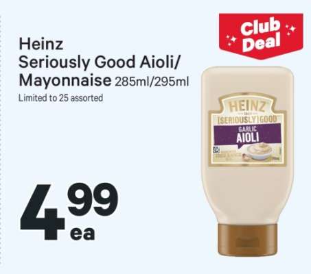 Heinz Seriously Good Aioli/Mayonnaise
