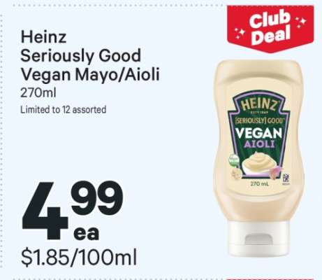 Heinz Seriously Good Vegan Mayo/Aioli