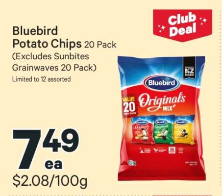 Bluebird Potato Chips 20 Pack