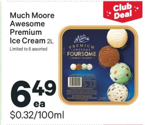 Much Moore Awesome Premium Ice Cream 2L