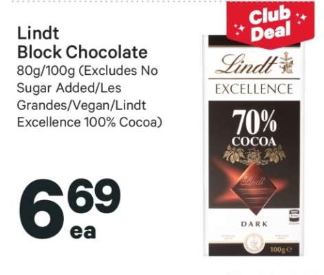 Lindt Block Chocolate