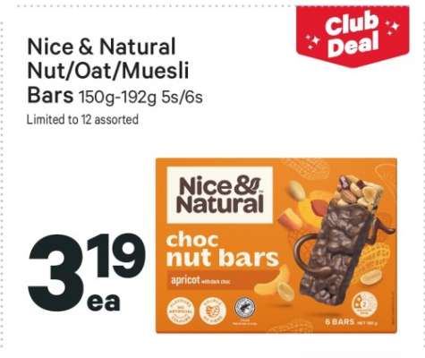 Nice & Natural Nut/Oat/Muesli Bars