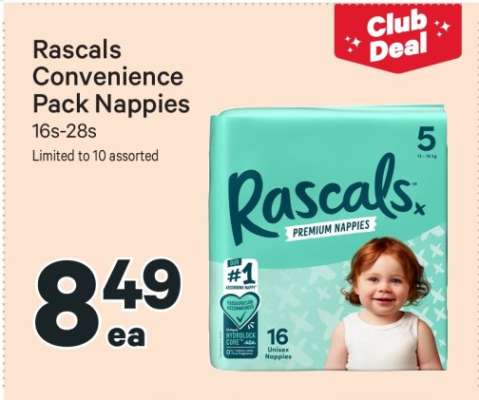 Rascals Convenience Pack Nappies