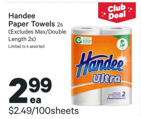 Handee Paper Towels 2s