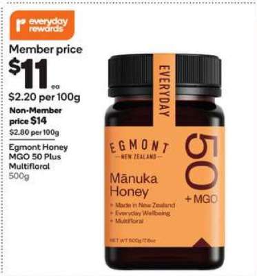 Egmont Honey MGO 50 Plus Multiflora