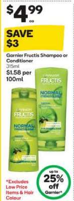 Garnier Fructis Shampoo or Conditioner