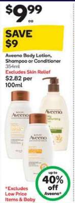 Aveeno Body Lotion, Shampoo or Conditioner