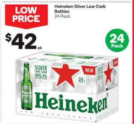 Heineken Silver Low Carb Bottles