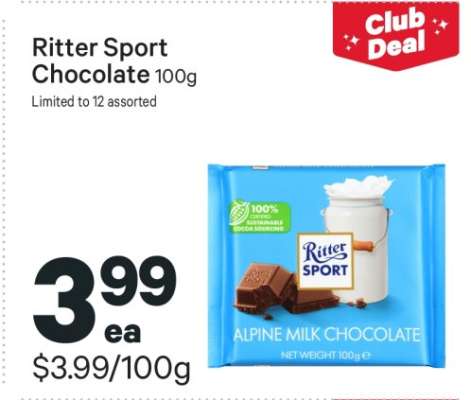 Ritter Sport Chocolate 100g