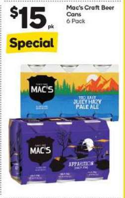 Mac's Craft Beer Cans