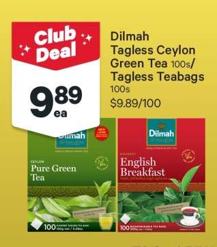 Dilmah Tagless Ceylon Green Tea/Tagless Teabags