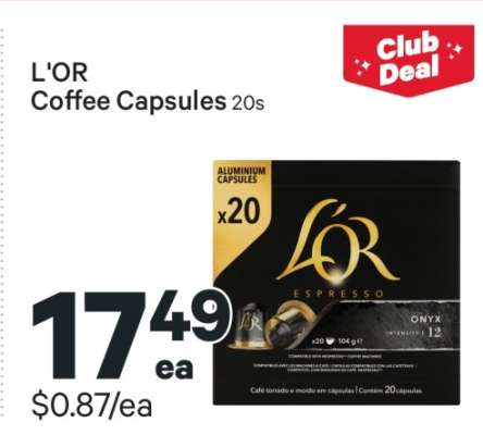 L’OR Coffee Capsules 20s