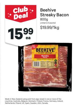 Beehive Streaky Bacon