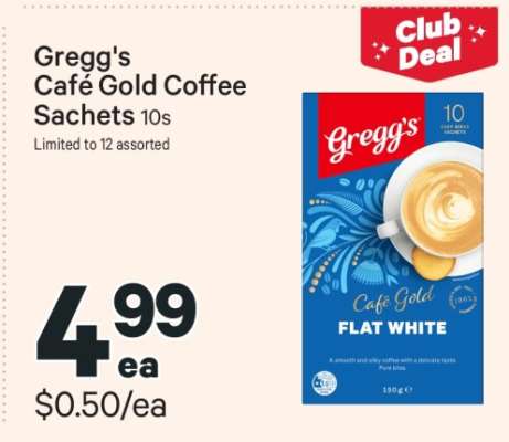 Gregg's Café Gold Coffee Sachets 10s