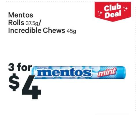 Mentos Rolls/Incredible Chews