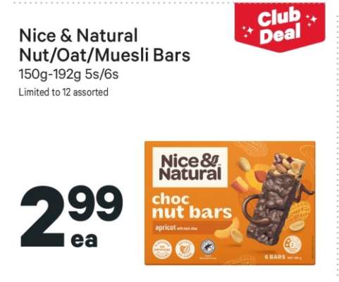 Nice & Natural Nut/Oat/Muesli Bars