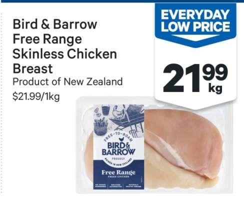 Bird & Barrow Free Range Skinless Chicken Breast
