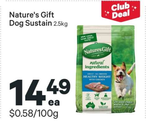 Nature's Gift Dog Sustain 2.5kg