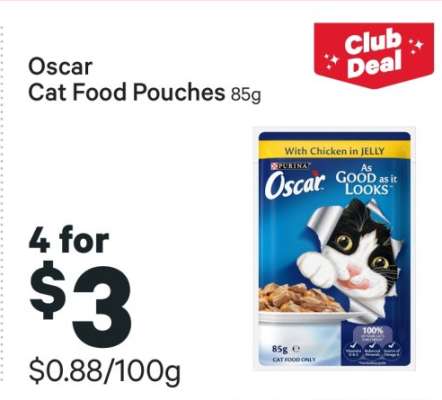 Oscar Cat Food Pouches 85g