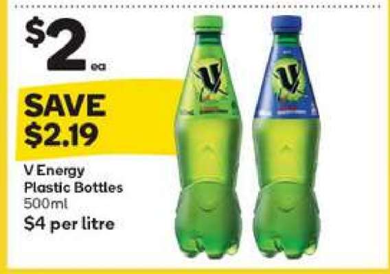 V Energy Plastic Bottles