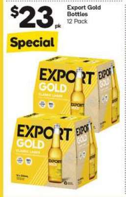 Export Gold Bottles