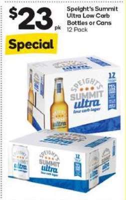Speight's Summit Ultra Low Carb Bottles or Cans
