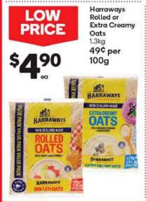 Harraways Rolled or Extra Creamy Oats