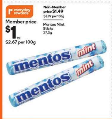 Mentos Mint Sticks