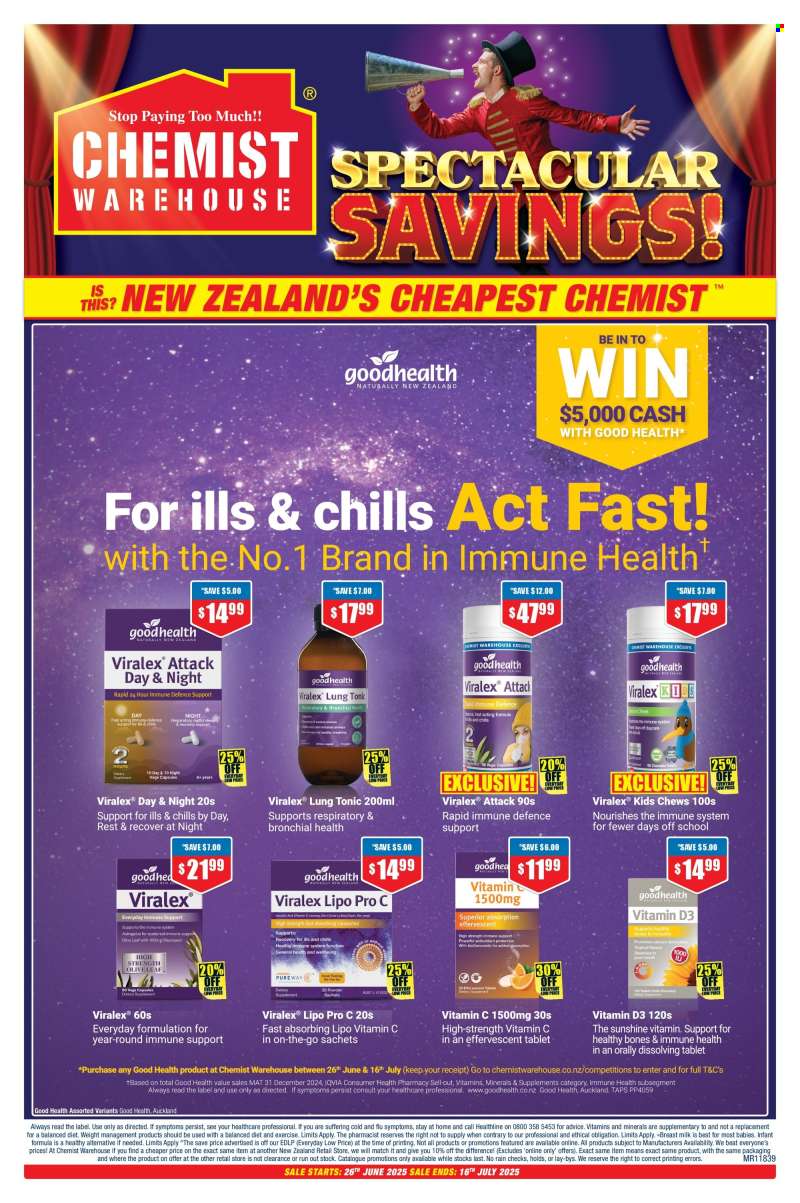 Chemist Warehouse mailer - 26.06.2025 - 16.07.2025.